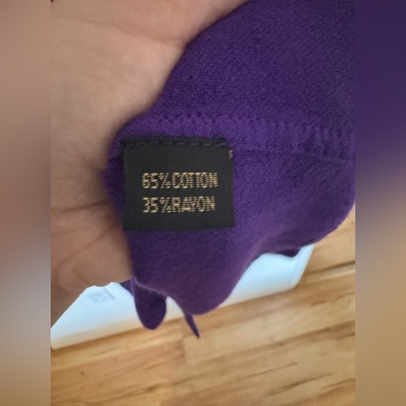 NEW Jules of Morocco Womens Boyfriend Oversized Button Down One Size Purple NWT - Picture 7 of 8